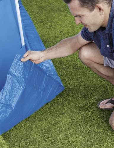 Poolmatta PVC 335x335 cm skydd mot smuts/punktering för alla pooltyper