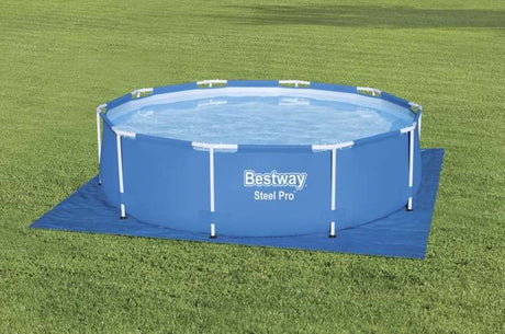 Poolmatta PVC 335x335 cm skydd mot smuts/punktering för alla pooltyper
