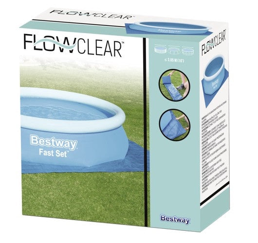 Poolmatta PVC 335x335 cm skydd mot smuts/punktering för alla pooltyper