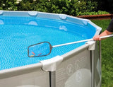 Poolstädningsset med vattendriven dammsugare & håv, teleskopstång 120 cm