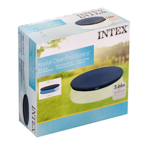 Poolöverdrag för Intex Easy Set 366 cm, vinyl 110 g/m² mörkblå