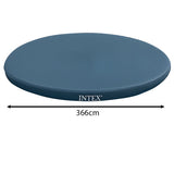 Poolöverdrag för Intex Easy Set 366 cm, vinyl 110 g/m² mörkblå