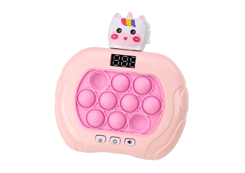 Pop-it reflexspel Unicorn rosa med ljus och ljud, 3+ år