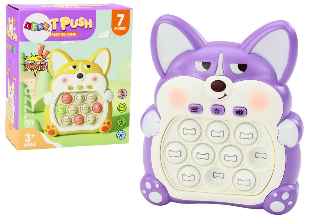 Pop-it spelkonsol Fox lila med ljudeffekter 7 lägen från 3 år