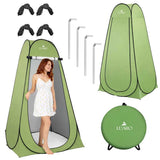 Pop-up duschtält 3-i-1 omklädning/toalett 115x115x190 cm grön