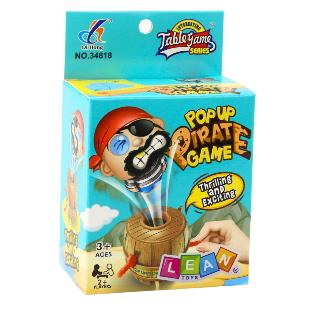 Pop-up pirat i tunna spel med 16 svärd, från 3 år, 2+ spelare