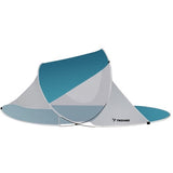 Pop-up strandtält 2 personer 190x120x90 cm turkos/vit med myggnät