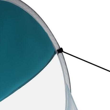 Pop-up strandtält 2 personer 190x120x90 cm turkos/vit med myggnät