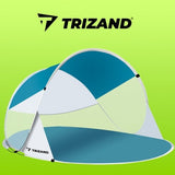 Pop-up strandtält 2 personer 190x120x90 cm turkos/vit med myggnät