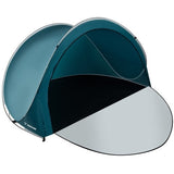 Pop-up strandtält 3-personers 200x120x110 cm blå/vit