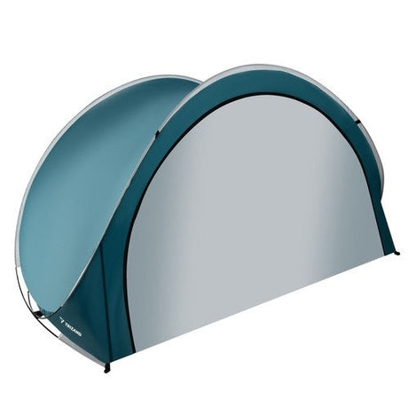 Pop-up strandtält 3-personers 200x120x110 cm blå/vit
