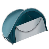 Pop-up strandtält 3-personers 200x120x110 cm blå/vit