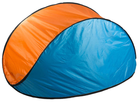 Pop-up strandtält med UV-skydd 190x115x95 cm blå/orange