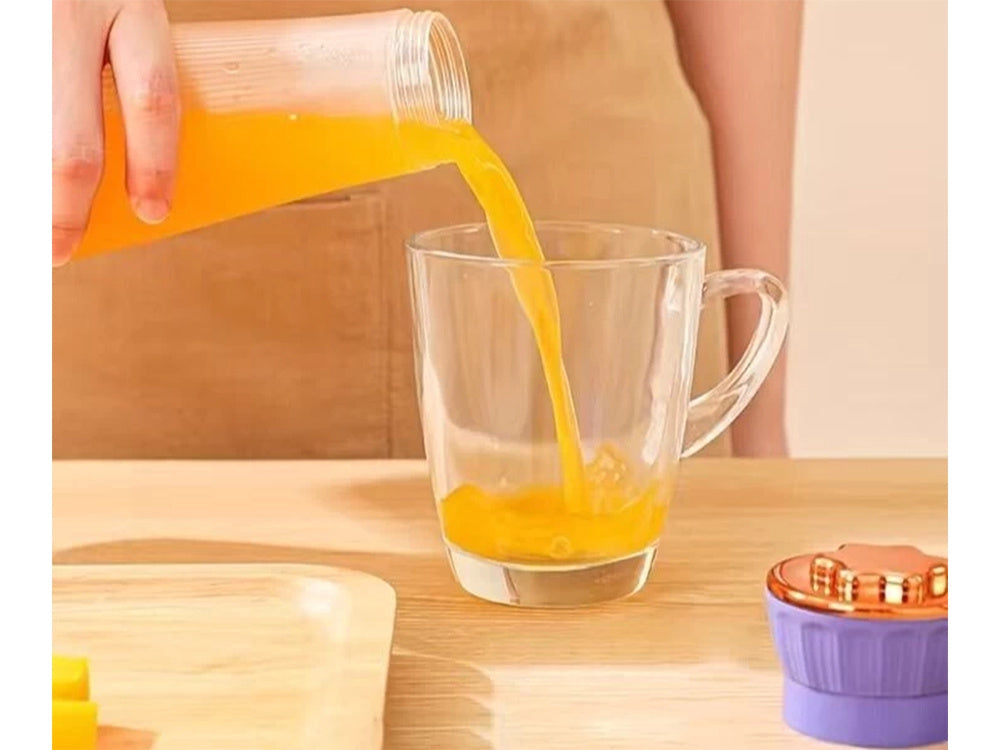 Portabel USB-blender 400 ml uppladdningsbar lila 6 stålblad