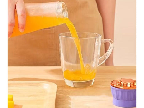 Portabel USB-blender 400 ml uppladdningsbar lila 6 stålblad