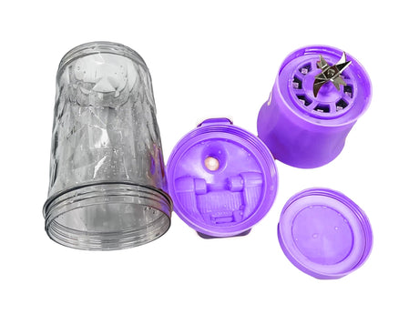 Portabel USB-blender 600 ml uppladdningsbar Type-C 6 blad lila