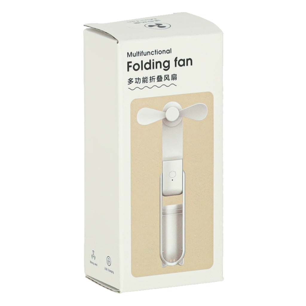 Portabel mini-fläkt hopfällbar med powerbank 1200 mAh USB-C