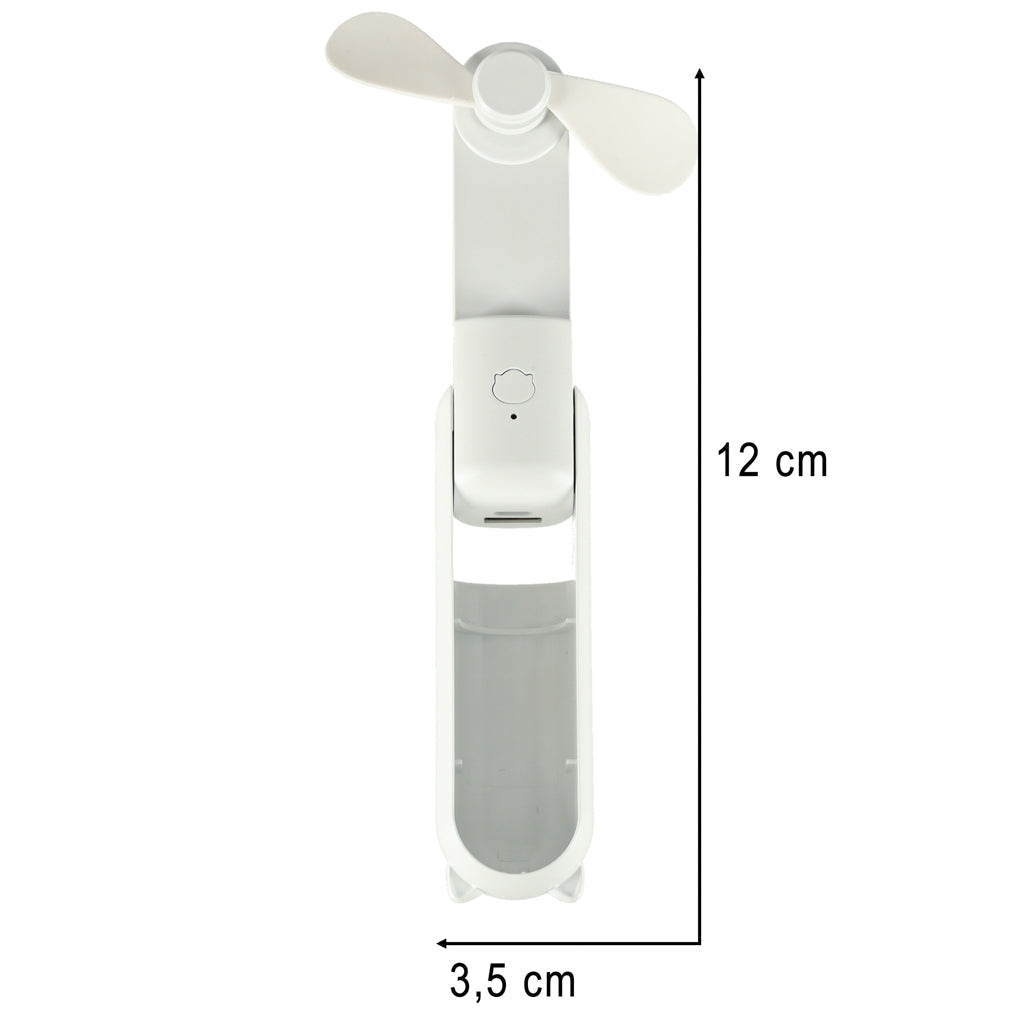 Portabel mini-fläkt hopfällbar med powerbank 1200 mAh USB-C