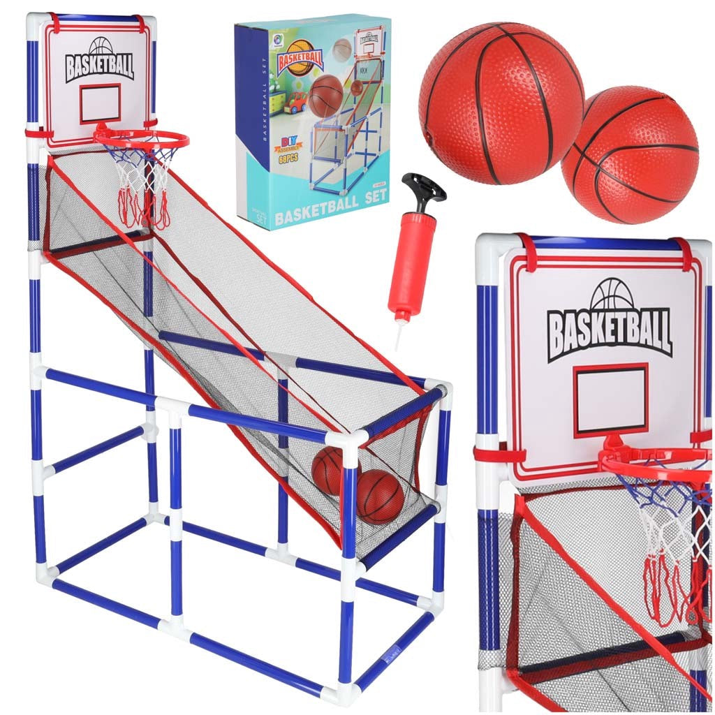 Portabelt basketarkadspel 140 cm med 2 bollar och pump, 3+