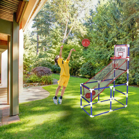 Portabelt basketarkadspel 140 cm med 2 bollar och pump, 3+