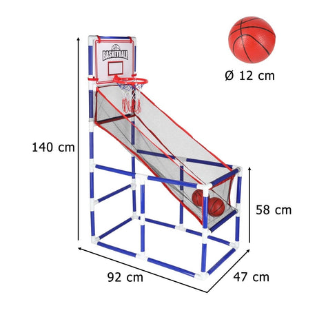 Portabelt basketarkadspel 140 cm med 2 bollar och pump, 3+