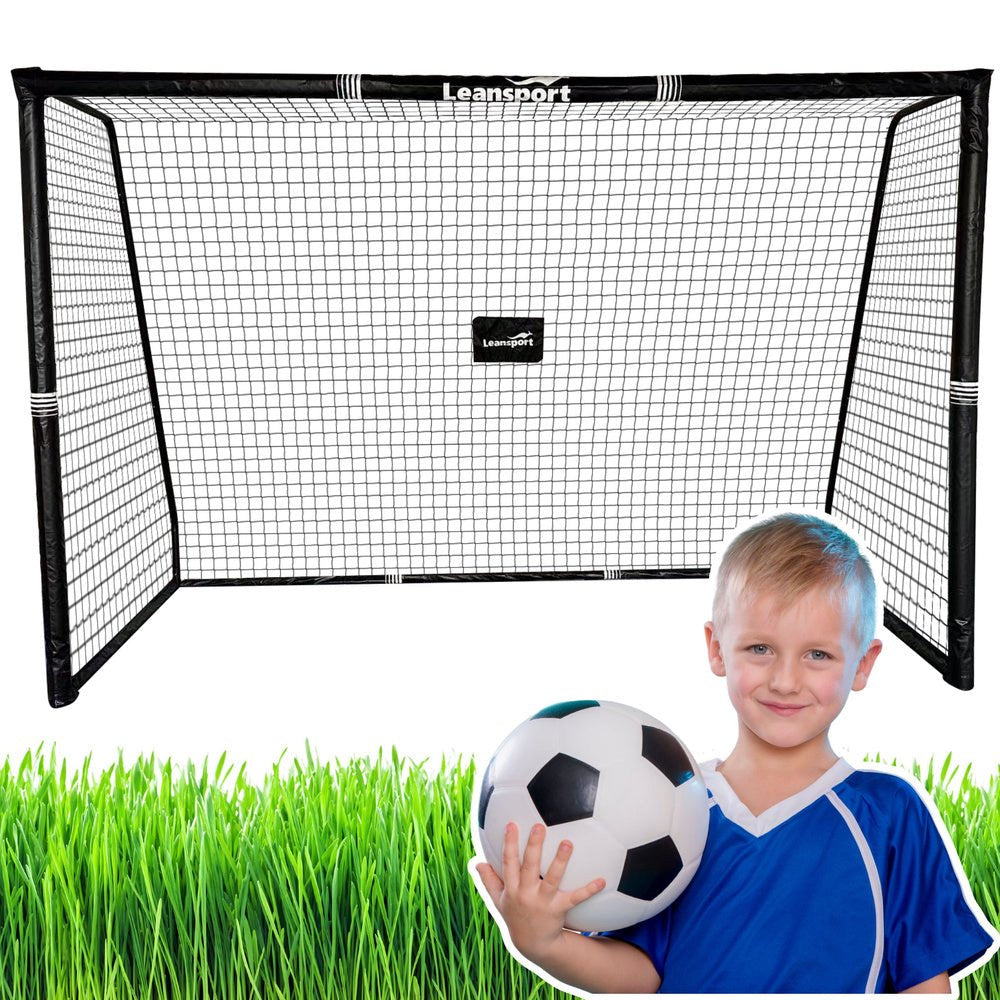 Portabelt fotbollsmål 180x120x60 cm stålram med polyeten-nät