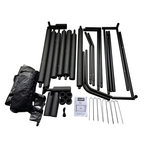 Portabelt fotbollsmål 180x120x60 cm stålram med polyeten-nät