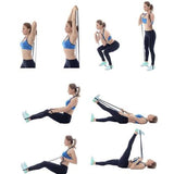 Powerband träningsband set 4-pack 2-40 kg med dörrankare & väska