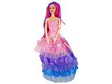 Prinsessdocka 30 cm med vit ponny 34 cm set med kam, borste & clips