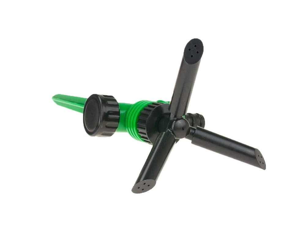 Pulserande sprinklerspridare 360° 3-arm 26x10,5 cm grön/svart