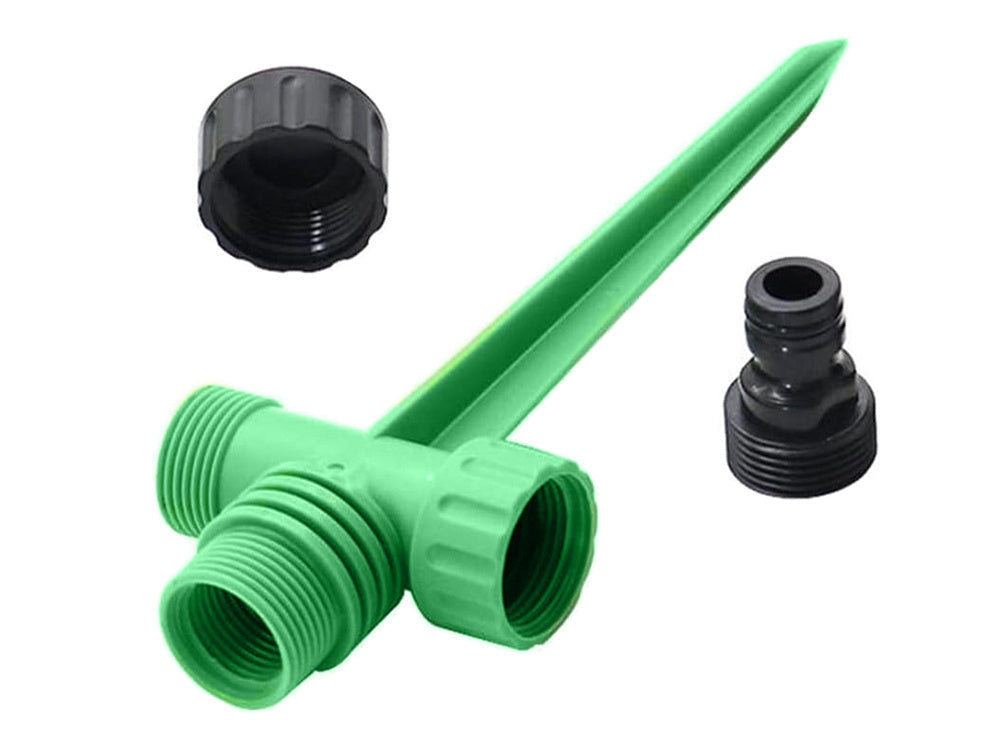 Pulserande sprinklerspridare 360° 3-arm 26x10,5 cm grön/svart