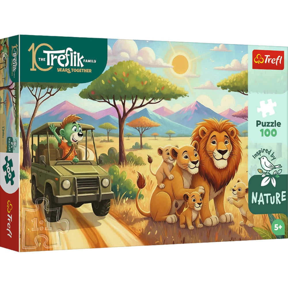 Pussel 100 bitar Lions Treflik Family för barn