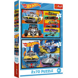 Pussel 2-pack 70 bitar Hot Wheels för barn