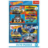 Pussel 2-pack 70 bitar Hot Wheels för barn