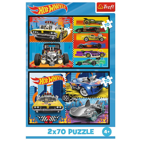 Pussel 2-pack 70 bitar Hot Wheels för barn