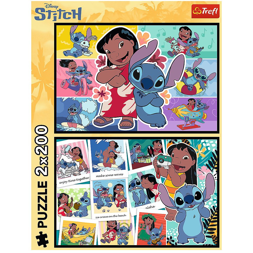 Pussel 2x200 bitar Disney Lilo & Stitch The Merry Life of Stitch