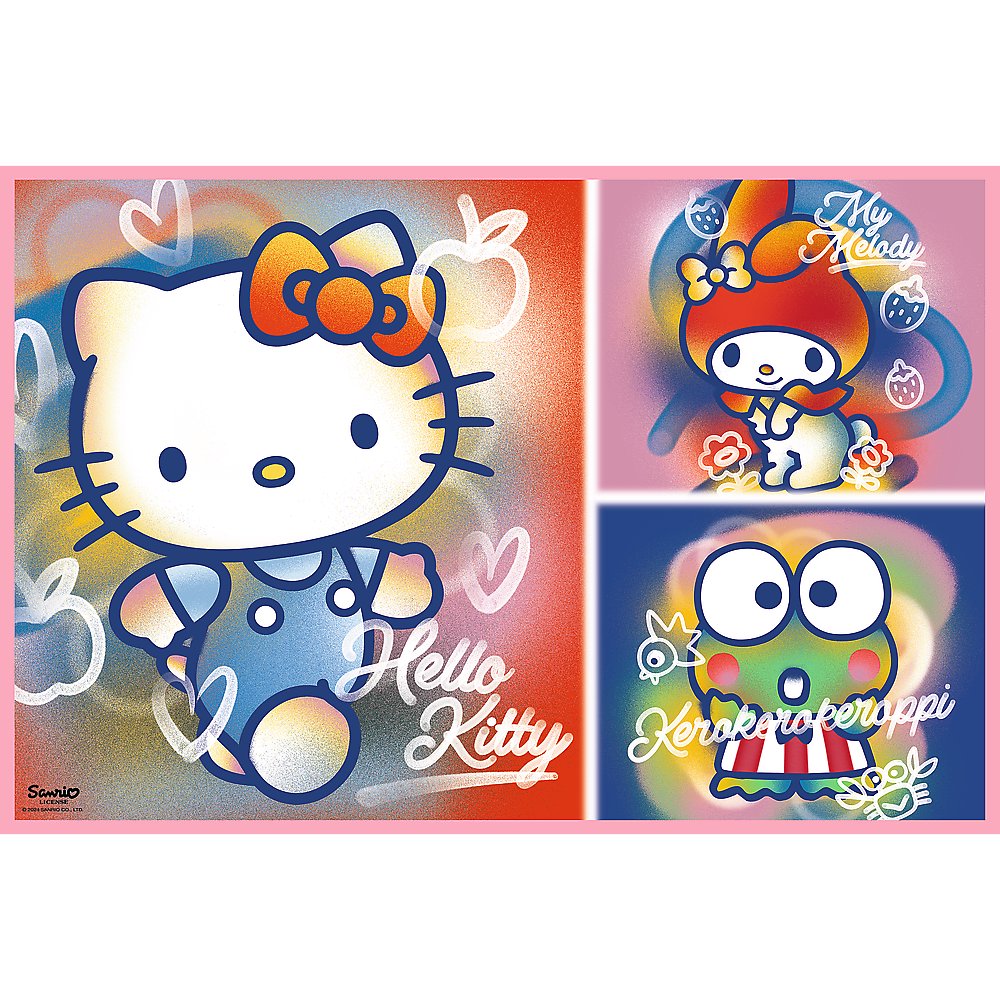 Pussel 2x200 bitar Hello Kitty & vänner, 2-pack 410x275 mm