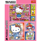 Pussel 2x200 bitar Hello Kitty & vänner, 2-pack 410x275 mm