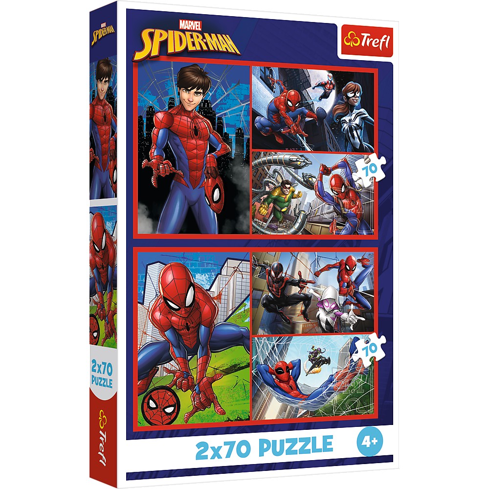 Pussel 2x70 bitar Disney Marvel Spiderman 275x180 mm