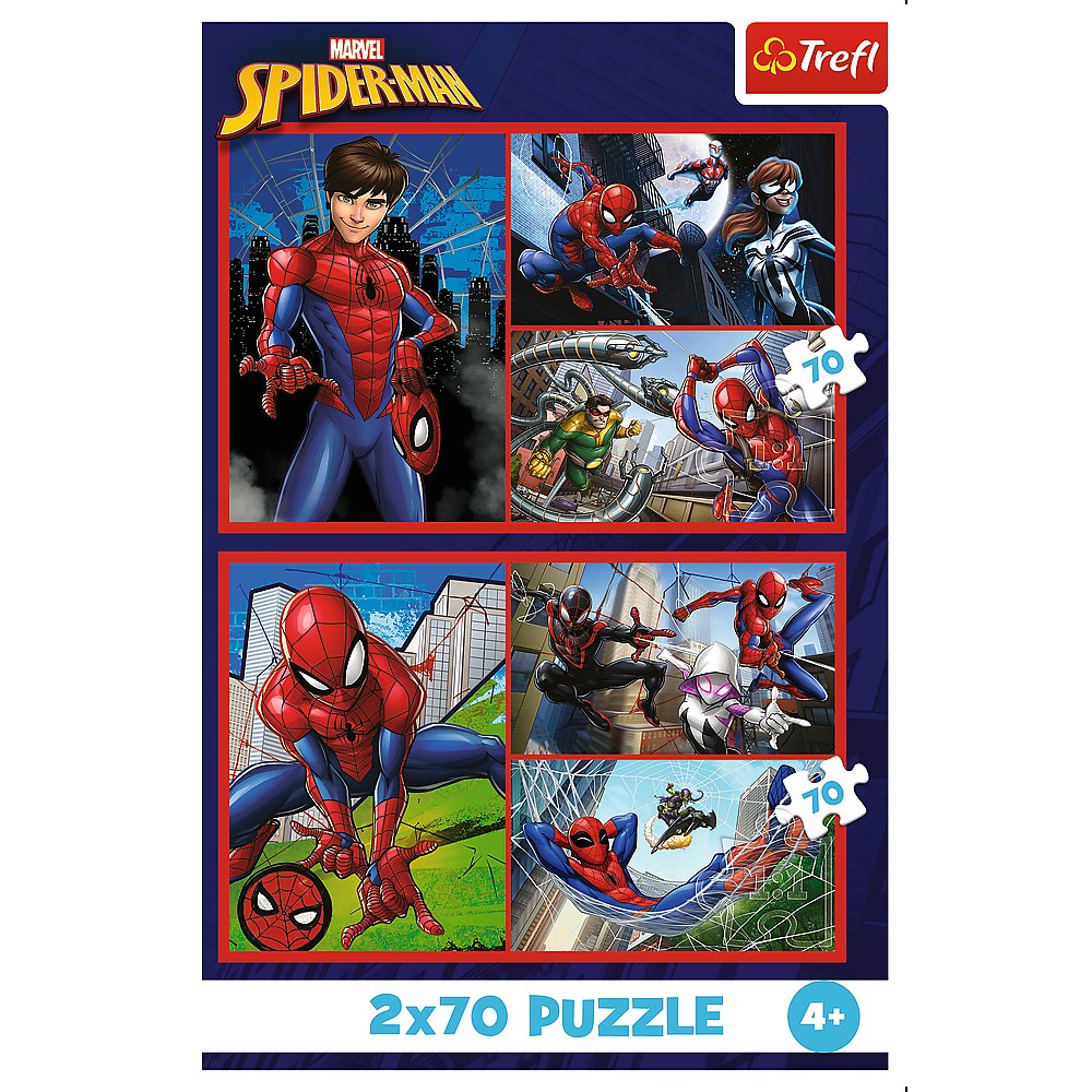 Pussel 2x70 bitar Disney Marvel Spiderman 275x180 mm
