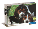 Pussel 500 bitar Beagle-valpar 49x36 cm, från 10 år