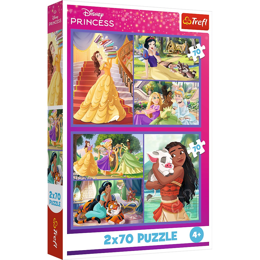 Pussel Disney-prinsessor 2x70 bitar, 275x180 mm, FSC-certifierat