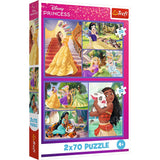 Pussel Disney-prinsessor 2x70 bitar, 275x180 mm, FSC-certifierat