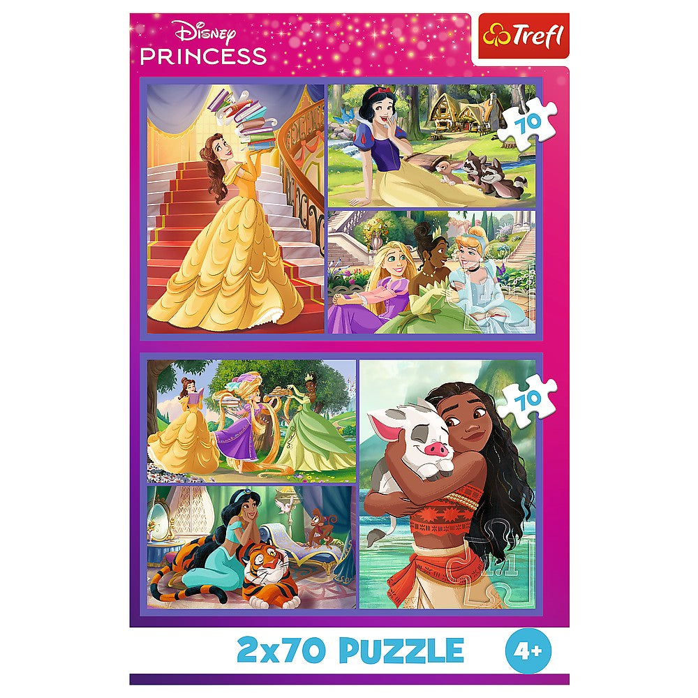 Pussel Disney-prinsessor 2x70 bitar, 275x180 mm, FSC-certifierat
