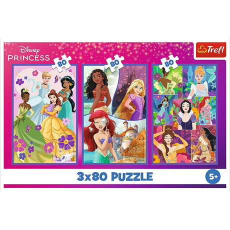 Pussel Disney-prinsessor 3x80 bitar 275x180 mm