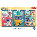 Pussel Lilo & Stitch 3x80 bitar 275x180 mm FSC-certifierat