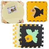 Pusselmatta EVA-skum 16 delar 30,5x30,5 cm med djurformer