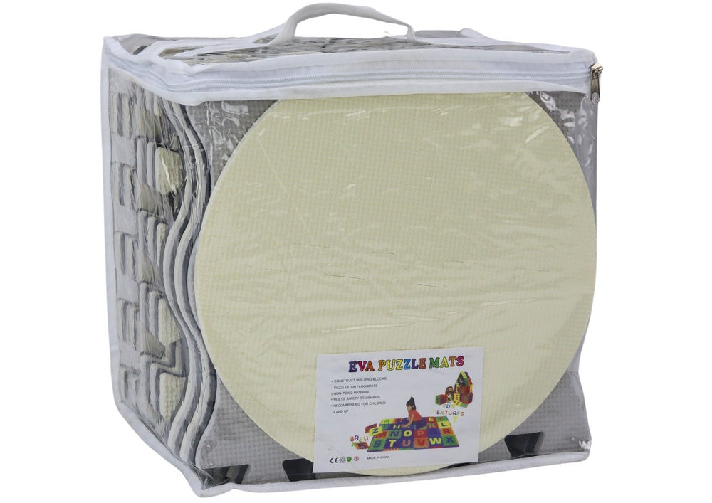 Pusselmatta EVA-skum 28 delar 30x30 cm kontrastfärger, från 3 år