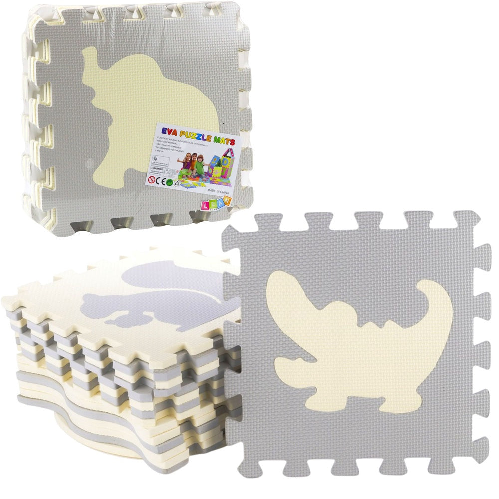 Pusselmatta i EVA-skum 9 delar 30,5x30,5 cm med djurformer