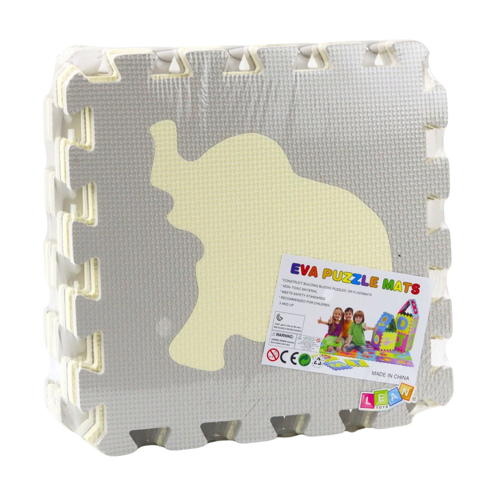 Pusselmatta i EVA-skum 9 delar 30,5x30,5 cm med djurformer